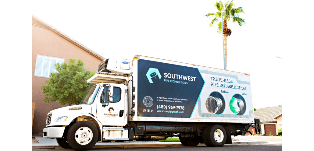 Southwest Pipe Technologies Mesa Arizona Trenchless Pipe Repair Pipe Lining Truck