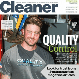 Cleaner Magazine Featuring Quality Sewer and Drain