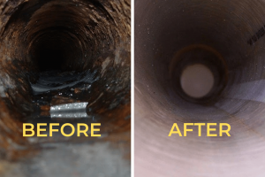 Savy And Sons Before and After Trenchless PipeLining